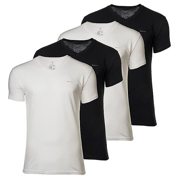 Gant T-Shirt Herren T-Shirt, 4er Pack - V-NECK T-SHIRT 4-PACK, (Packung, 4e günstig online kaufen