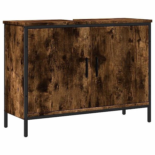 vidaXL Badezimmerspiegelschrank Waschbeckenunterschrank Räuchereiche 80x30x günstig online kaufen