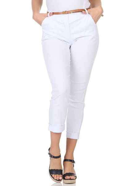 simaranda Chinohose Damen Hose Gürtel 1028 günstig online kaufen
