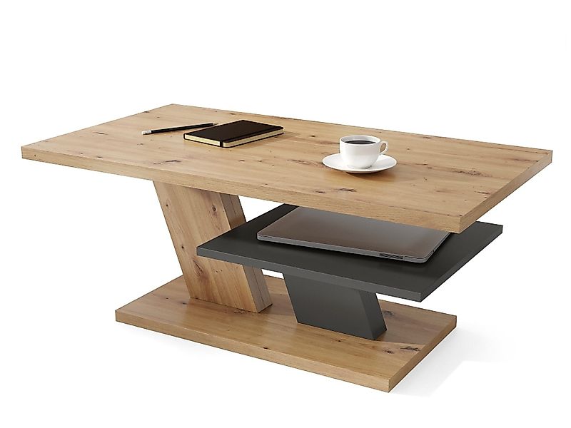 Mazzoni Couchtisch Cliff Eiche Artisan / günstig online kaufen