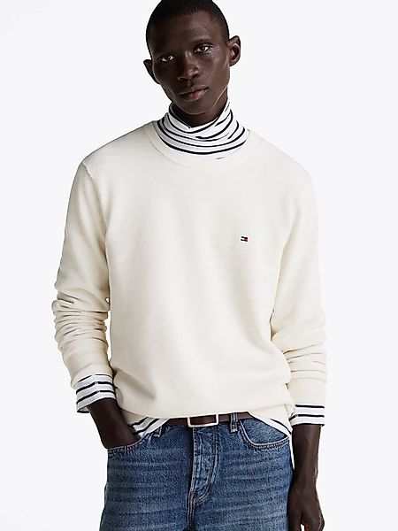 Tommy Hilfiger Rundhalspullover ESSENTIAL STRUCTURE CREW NECK mit Struktur günstig online kaufen