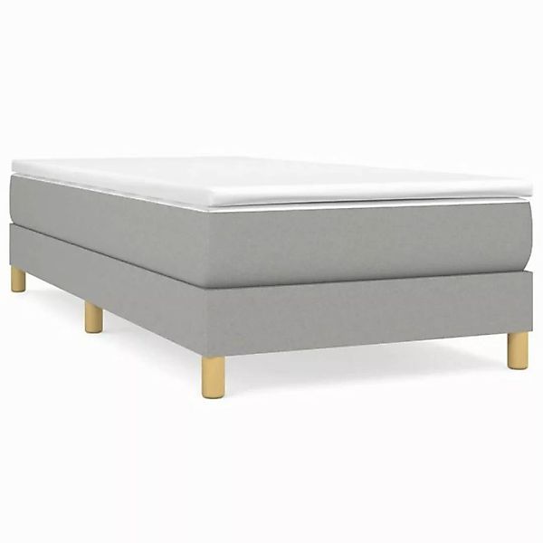 furnicato Bett Bettgestell ohne Matratze Hellgrau 80x200 cm Stoff (1-tlg) günstig online kaufen