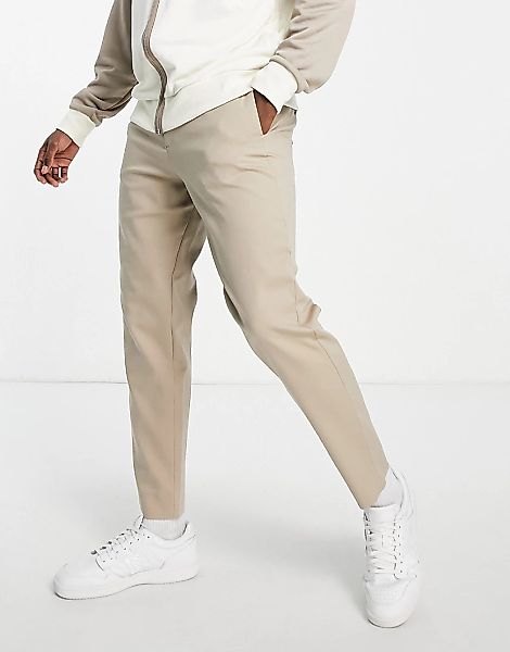 Selected Homme – Elegante, schmal zulaufende Hose aus Bio-Baumwollmix in Sa günstig online kaufen