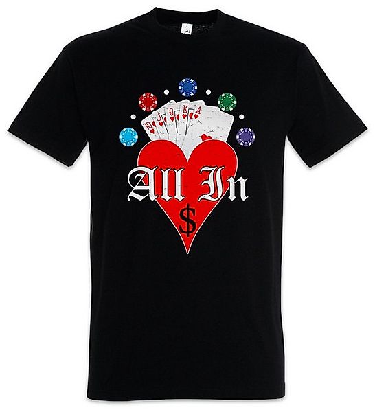 Urban Backwoods Print-Shirt Poker Hearts All In Herren T-Shirt Card Karten günstig online kaufen