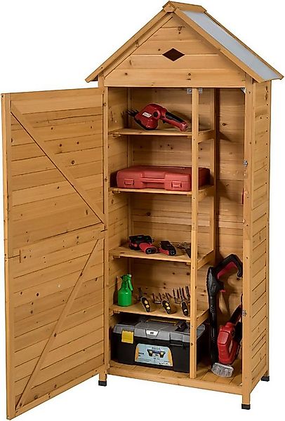 COSTWAY Gerätehaus, BxT: 45,00x80,00 cm, Gartenhaus wetterfest, Tannenholz günstig online kaufen