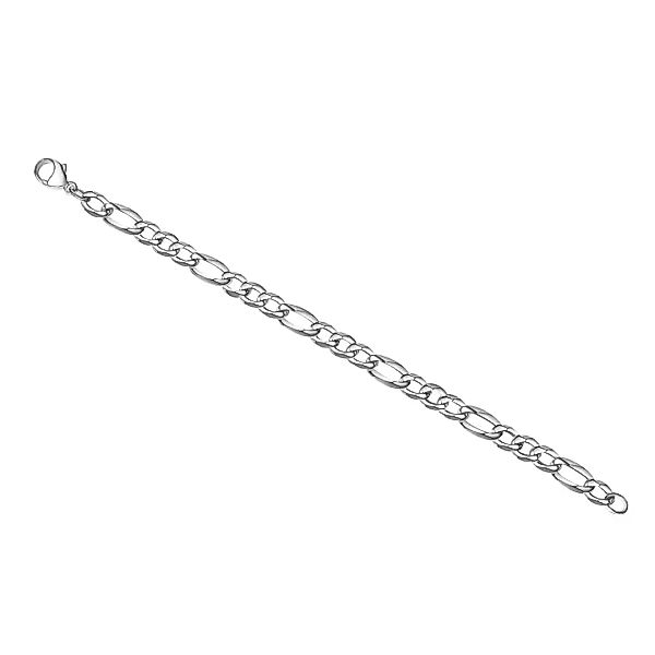Vivance Armband "925/- Sterling Silber weiß Armband Figarokette 21 cm" günstig online kaufen
