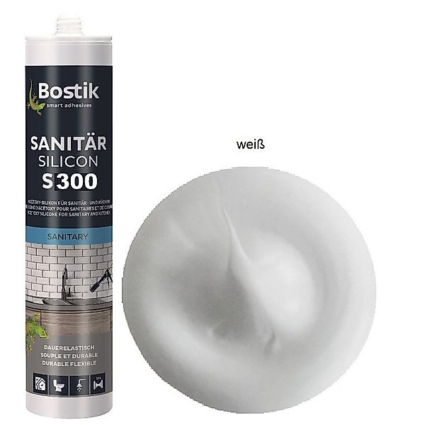 BOSTIK Dichtstoff Bostik S300 Sanitärsilicon 300ml Kartusche Silikon Fugen günstig online kaufen