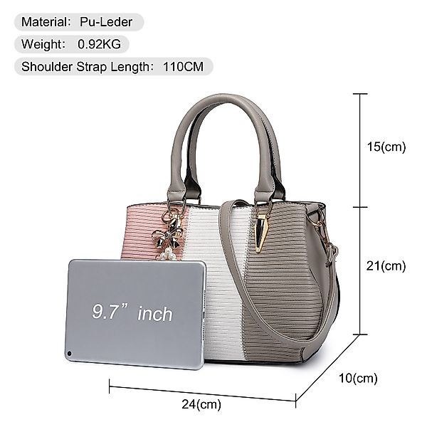 Miss Lulu Henkeltasche Handtasche Damen Mittelgroß günstig online kaufen