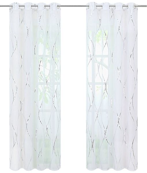 Joyswahl Gardine Wogender Fluss (1 St), Ösen, Voile mit Wellenmuster günstig online kaufen