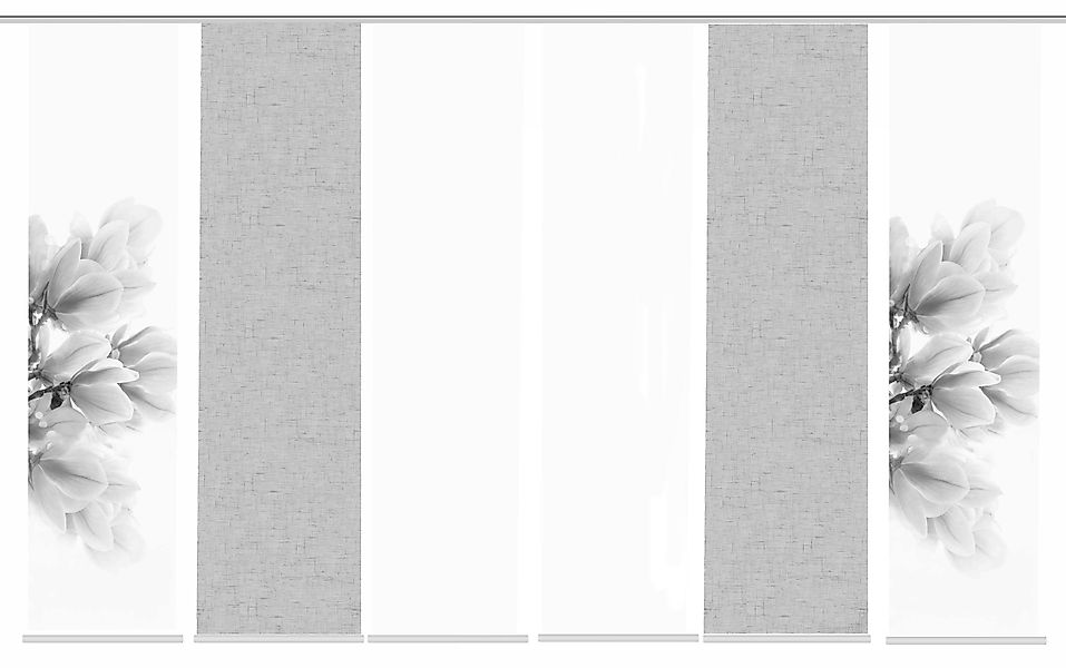 HOME WOHNIDEEN Schiebegardine "KESSI 6er SET" Paneelwagen 6 Stk. tlg. Schie günstig online kaufen