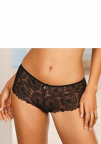 LASCANA Stringpanty, aus hochwertiger Jacquardspitze in blumiger Optik, sex günstig online kaufen