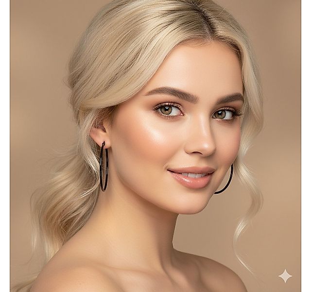 Taffstyle Paar Creolen Damen Ohrringe große Runde Creolen Elegante stilvoll günstig online kaufen