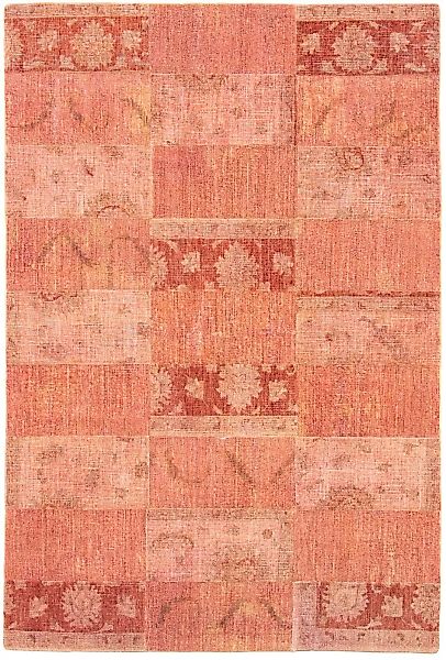 morgenland Teppich »Patchwork - 270 x 181 cm - hellrot«, rechteckig, Wohnzi günstig online kaufen