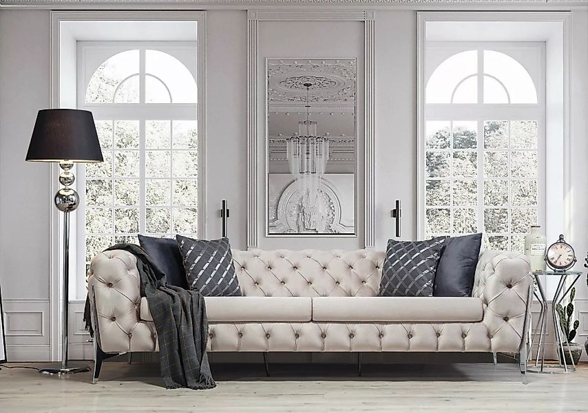 Villa Möbel Sofa Marrakesh 3 Sitzer Sofa mit Rundumheftsteppung günstig online kaufen