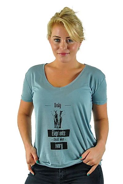 Damen Modal Shirt "Only Elephants Should Wear Ivory" günstig online kaufen