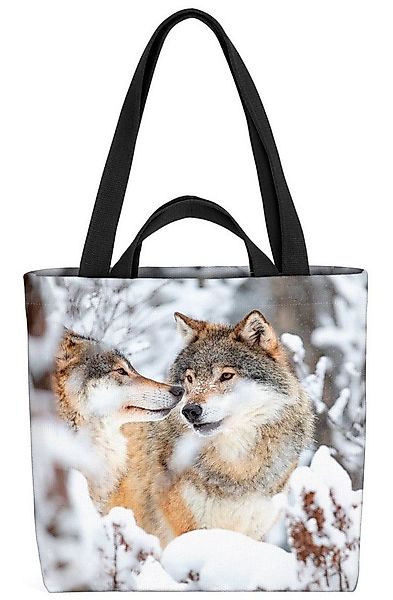 VOID Henkeltasche (1-tlg), Wolf Winter Wildtier Schnee Wolf Winter Wildtier günstig online kaufen