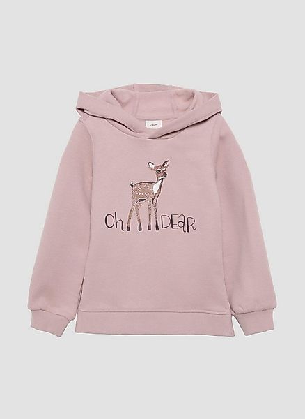s.Oliver Sweatshirt Sweatshirt Wärmendes Kapuzen-Sweatshirt mit Glitzerprin günstig online kaufen