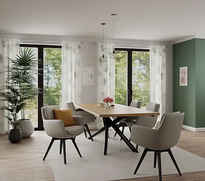 HOMING Gardine »Tallis« verdeckte Schlaufen 1 Stk. tlg. Fertigschal günstig online kaufen