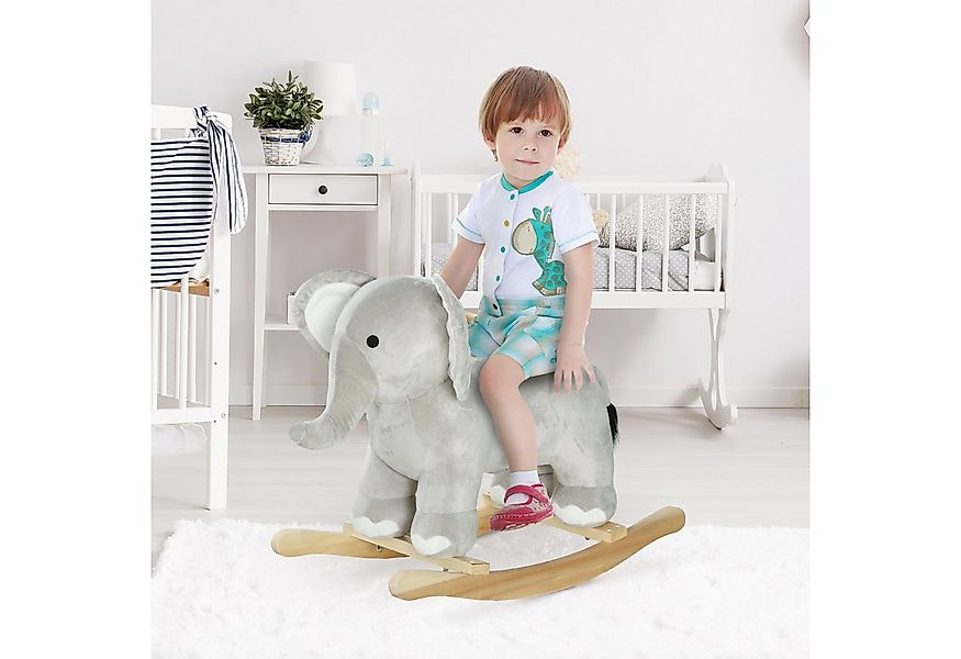 AIYAPLAY Schaukeltier Schaukelelefant mit Soundfunktion und Griffen, (1 tlg günstig online kaufen