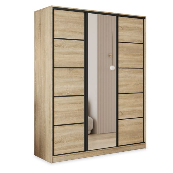 Masseno Schwebetürenschrank PINA Kleiderschrank mit Spiegel günstig online kaufen