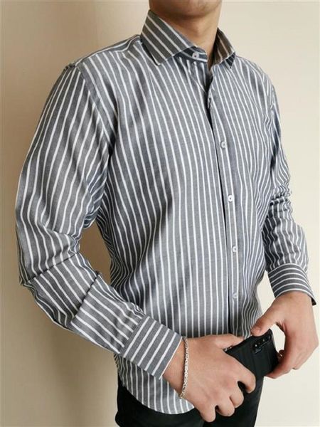 Megaman Jeans Langarmhemd Langarmhemd Herren gestreift günstig online kaufen