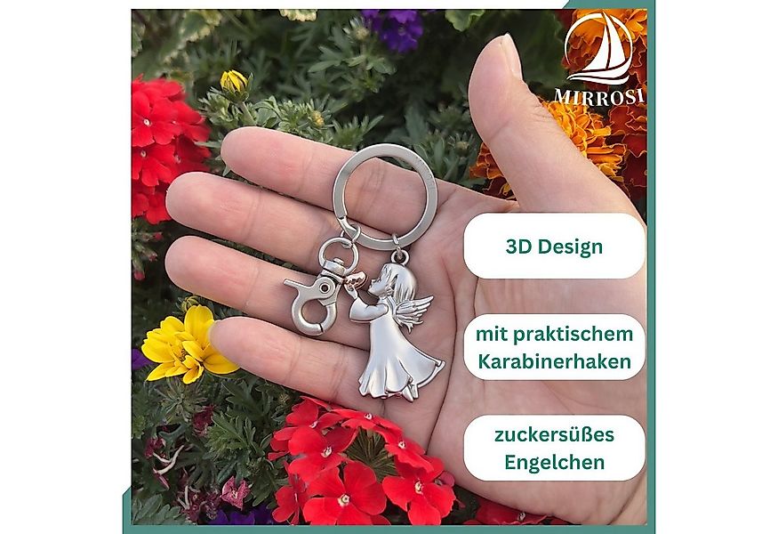 MIRROSI Schlüsselanhänger Schutzengel Engel "Angela"mit Herzchen, Glückbrin günstig online kaufen