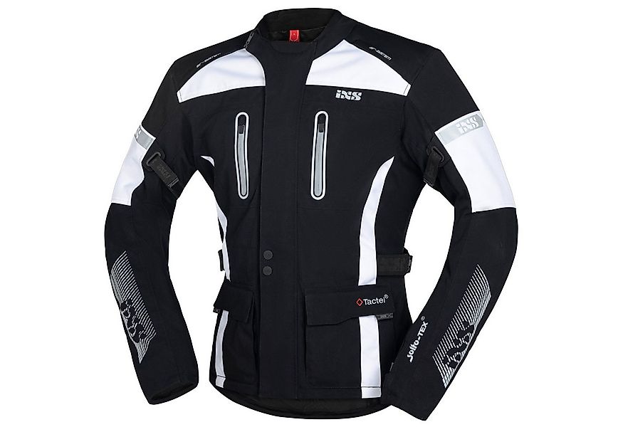 IXS Motorradjacke iXS Pacora-ST Textiljacke Herren schwarz / weiß M atmungs günstig online kaufen