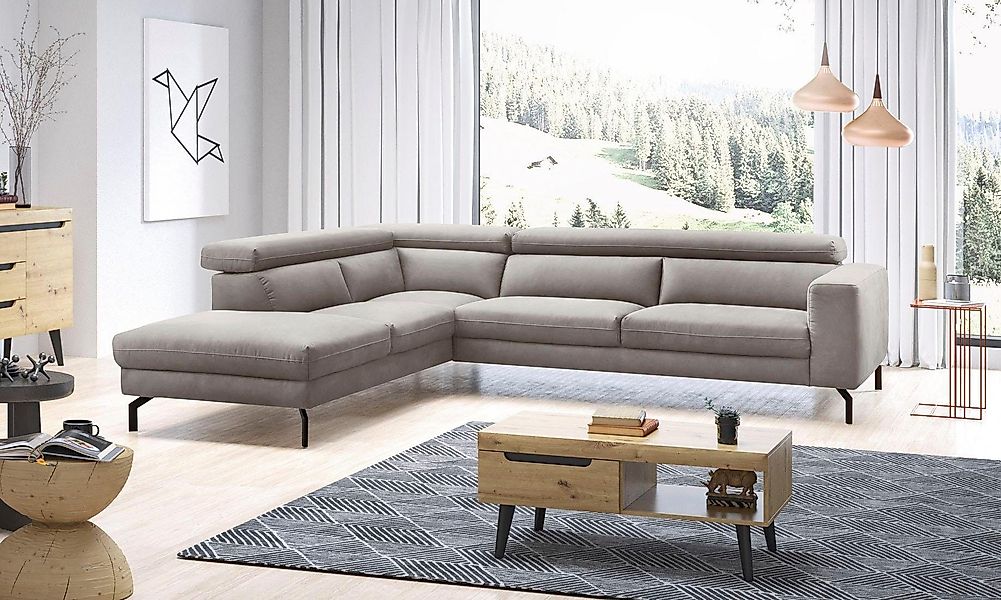 Places of Style Ecksofa »Olanta, modern und bequem, Breite 305cm, Fuß 16cm günstig online kaufen