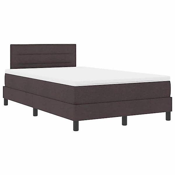 vidaXL Boxspringbett mit Matratze Dunkelbraun 120 x 200 cm Stoff 3338604 günstig online kaufen