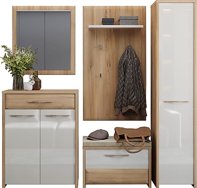 Home affaire Garderoben-Set »Gala«, (Set, 5 St., Garderobenschrank,Schuhsch günstig online kaufen