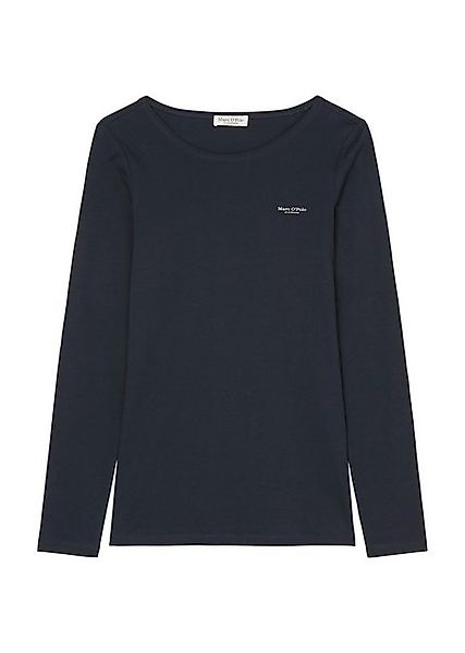 Marc O'Polo Langarmshirt mit Label-Print in Brusthöhe günstig online kaufen