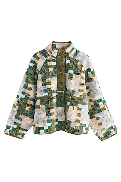 Next Fleecejacke Gewebte Polyester-Jacke mit Knopfleiste günstig online kaufen