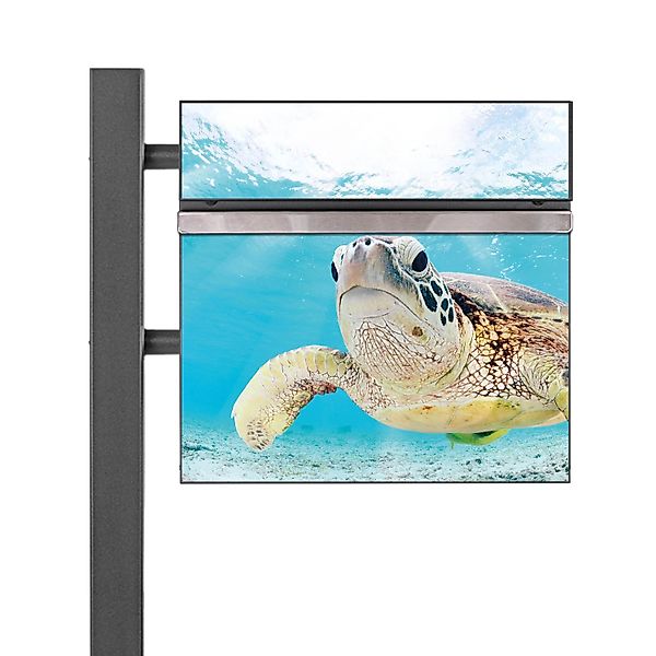 Banjado Standbriefkasten Anthrazit 45x120x16.5cm Groß Inkl. Montagematerial günstig online kaufen