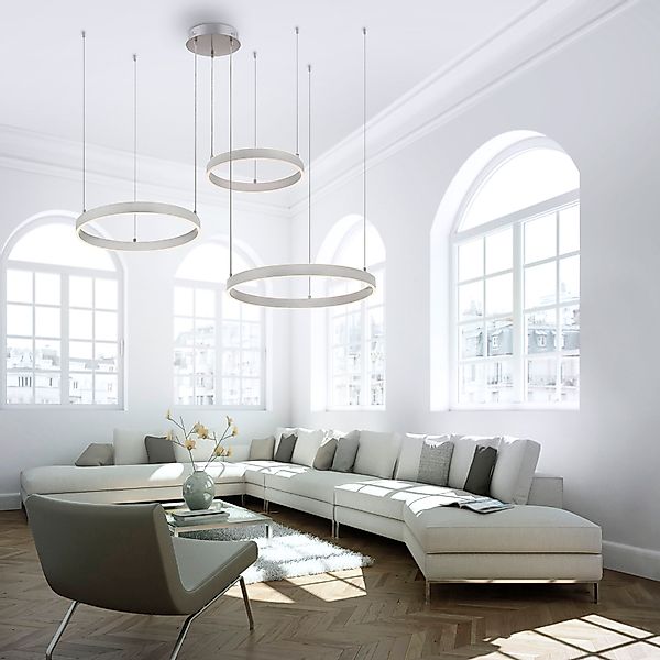 JUST LIGHT Pendelleuchte »LILLUTI« LED-Board 1 Stk. Warmweiß Fernbedienung, günstig online kaufen