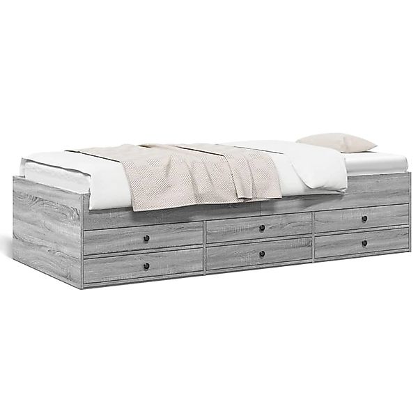 vidaXL Tagesbett mit Schubladen ohne Matratze Grau Sonoma 100x200 cm 328087 günstig online kaufen
