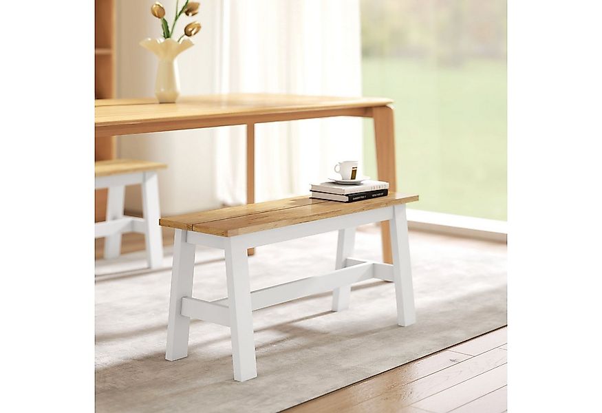 HOMCOM Sitzbank für Esszimmertisch Küchenbank (Modern Holzbank, 1-St., Essb günstig online kaufen