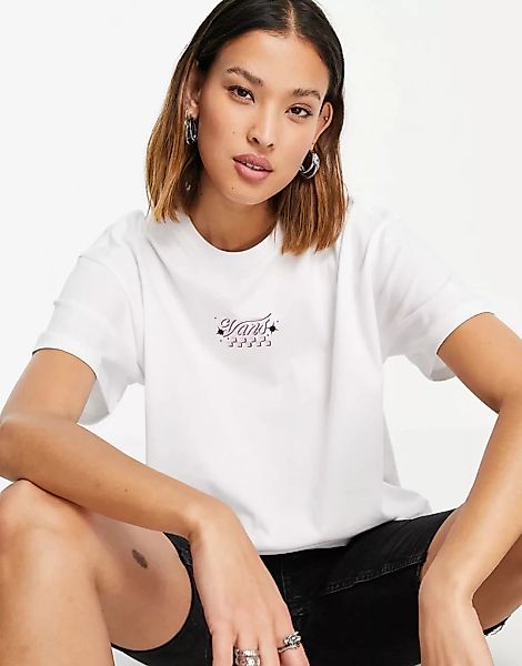 Vans – Check Together – Oversize- T-Shirt in Weiß günstig online kaufen