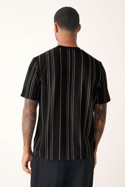 Next T-Shirt Edles T-Shirt mit vertikalen günstig online kaufen