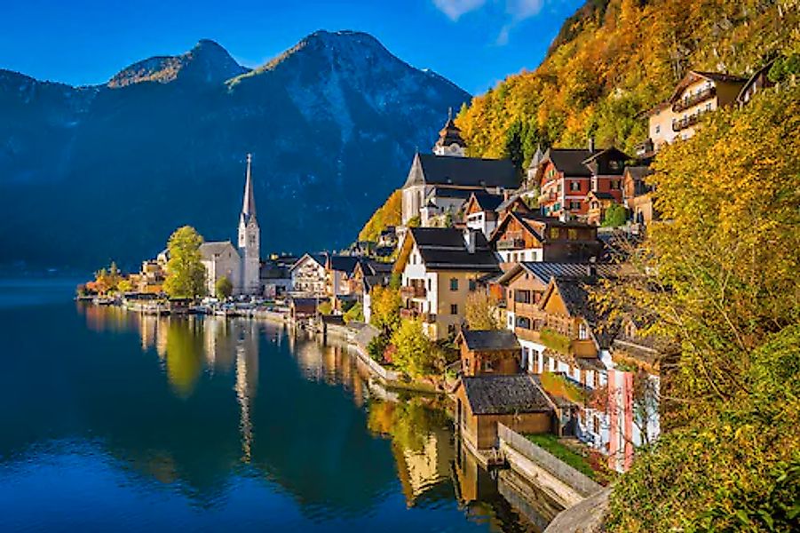 Papermoon Fototapete »Hallstatt Mountain Village« günstig online kaufen