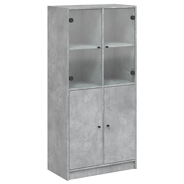 vidaXL Highboard mit Türen Betongrau 68x37x142 cm Holzwerkstoff 3295867 günstig online kaufen