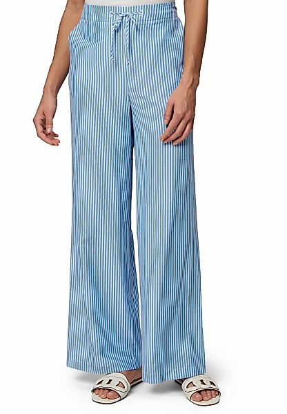 Zero Stoffhose "zero Hose gestreift weites Bein 30 Inch", Bindedetail günstig online kaufen