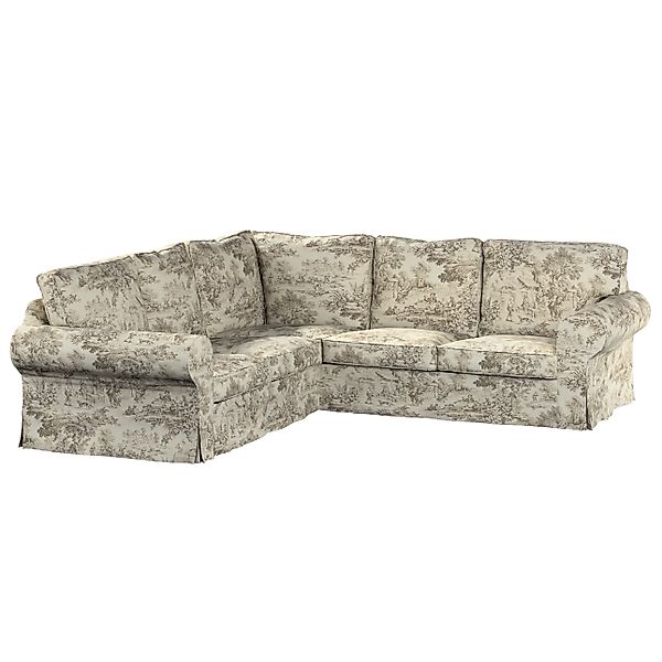 Bezug für Ektorp Ecksofa, ecru-beige, Sofahusse für Ektorp Ecksofa, Avinon günstig online kaufen