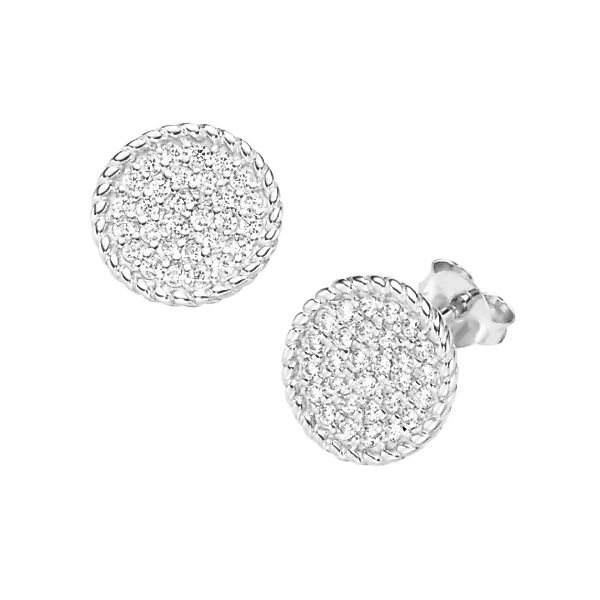 Smart Jewel Paar Ohrstecker "rund, mit Zirkonia Steinen, Silber 925" günstig online kaufen