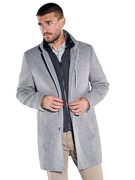 emilio adani Kurzmantel Herren Mantel mit heraustrennbarem Inlet, Silbergra günstig online kaufen
