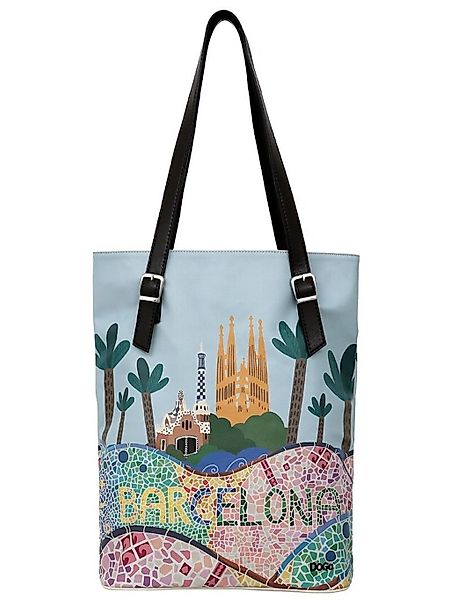 DOGO Umhängetasche "Tall Bag Damen Schultertasche The Mosaics Of Barcelona günstig online kaufen
