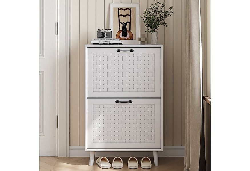 Furnishings Home Schuhschrank Schuhaufbewahrungsschrank mit Massivholzbeine günstig online kaufen