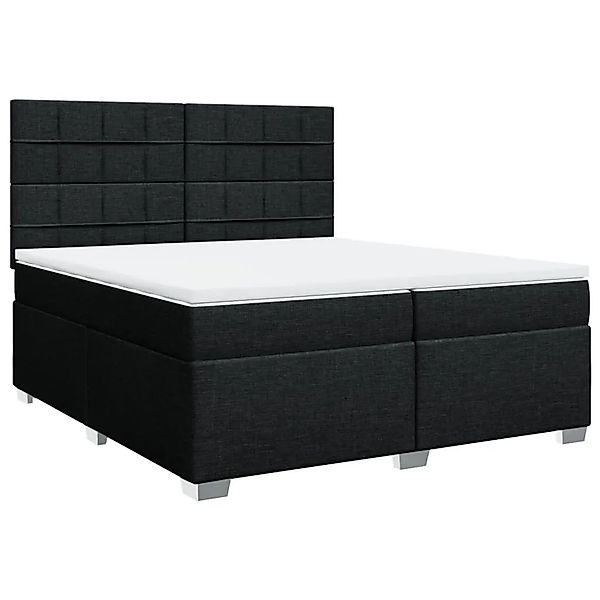 vidaXL Boxspringbett mit Matratze Schwarz 200x200 cm Stoff 3292897 günstig online kaufen