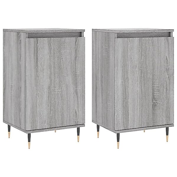 vidaXL Sideboards 2 Stk Grau Sonoma 40x35x70 cm Holzwerkstoff 831049 günstig online kaufen