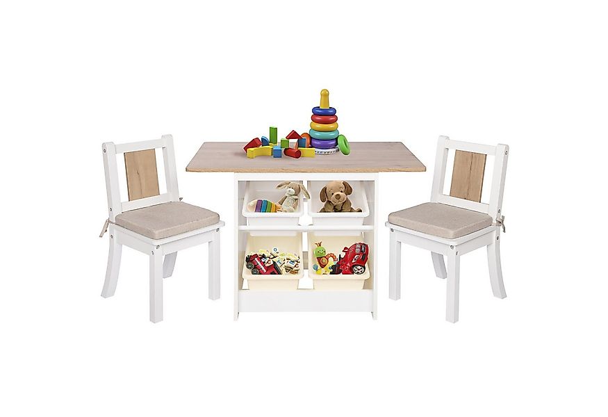 ONVAYA Kindertisch Kindertisch-Set mit Stühlen, Kindersitzgruppe mit Staura günstig online kaufen