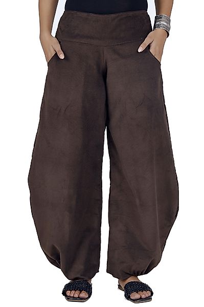 Guru-Shop Relaxhose Weite Cord Pluderhose, Feincord günstig online kaufen